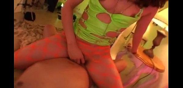  Miho Nakata in colorful lingerie rides dong
